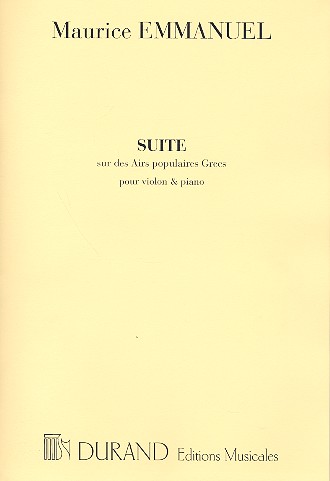 Suite sur des Airs populaires  Grecs pour violon et piano  