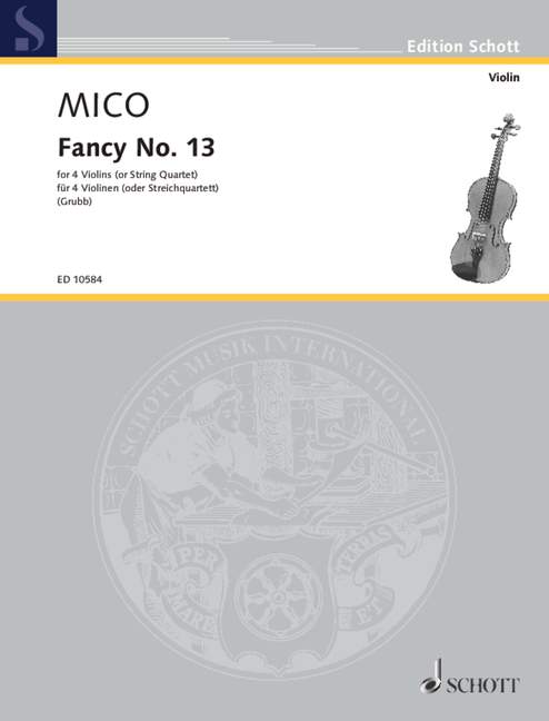 Fancy no.13  for 4 viols (recorders/string quartet)  score and parts