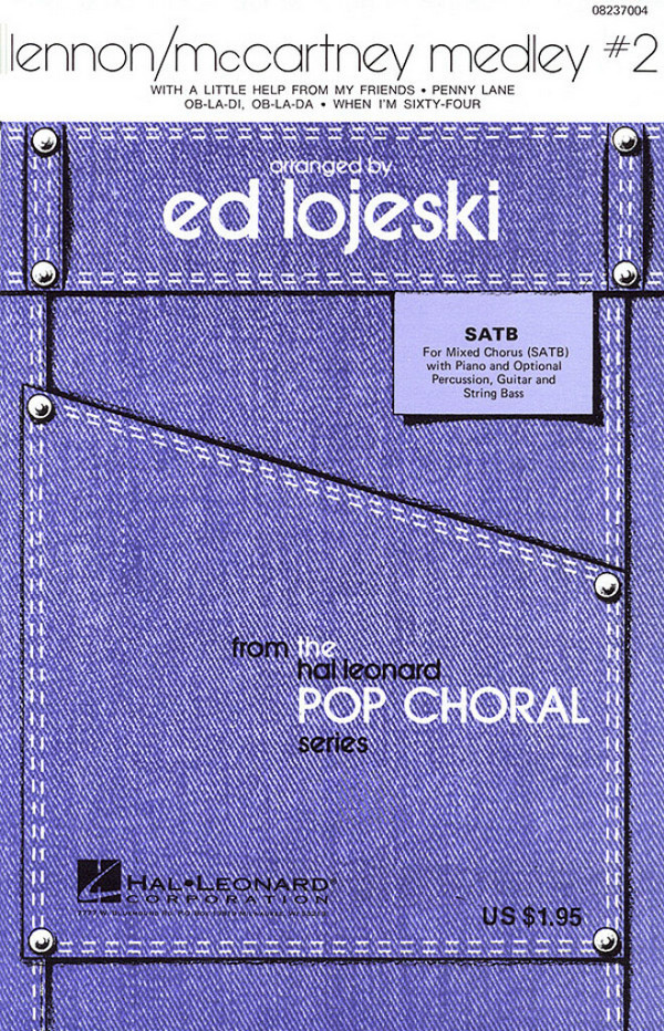 Lennon/McCartney Medley vol.2&nbsp;&nbsp;for mixed chorus and piano (opt.&nbsp;&nbsp;guitar, bass, percussion), score