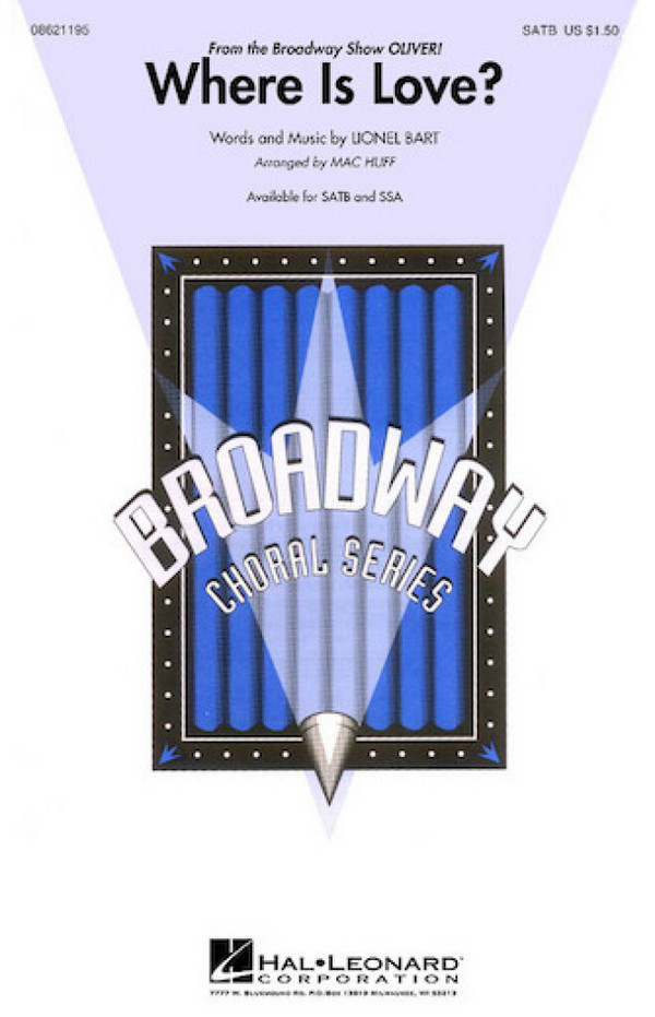 Where is Love for female chorus&nbsp;&nbsp;and piano&nbsp;&nbsp;score