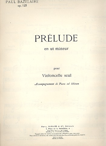 Prélude op.123 pour violoncelle&nbsp;&nbsp;(piano ad lib)&nbsp;&nbsp;