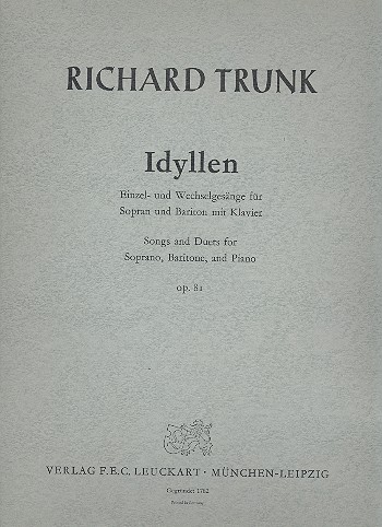 Idyllen op.81  für Sopran, Bariton und Klavier  