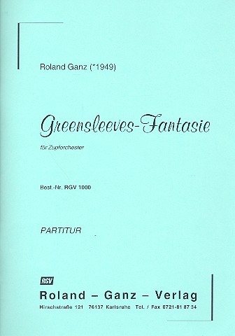 Greensleeves-Fantasie für Zupforchester  Partitur  
