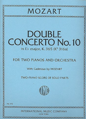 Konzert Es-Dur Nr.10 KV365&nbsp;&nbsp;für 2 Klaviere und Orchester&nbsp;&nbsp;für 2 Klaviere, 2 Spielpartituren