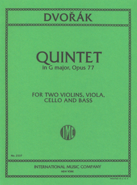 Quintett G-Dur op.77&nbsp;&nbsp;für Streichquartett&nbsp;&nbsp;Stimmen