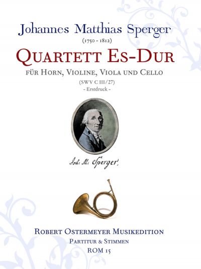 Quartett Es-Dur für Horn, Violine, Viola  und Bass  Partitur und Stimmen