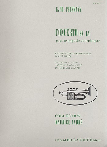Concerto la majeur pour trompette&nbsp;&nbsp;et piano&nbsp;&nbsp;