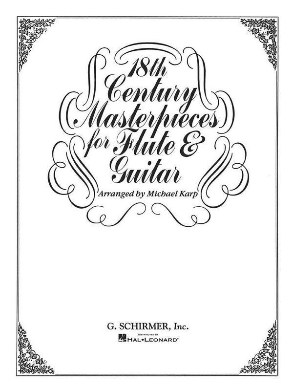 18th Century Masterpieces for flute  and guitar  scora and part