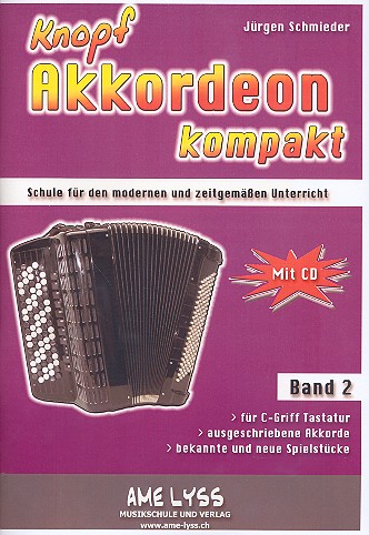 Knopfakkordeon kompakt Band 2 (+CD)  für Akkordeon  