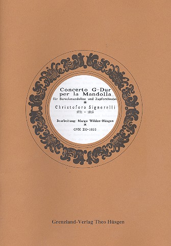 Konzert G-Dur  für Barockmandoline und Zupforchester  Partitur