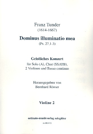 Dominus illuminatio mea für Alt, gem Chor,  2 Violinen und Bc  Violine 2