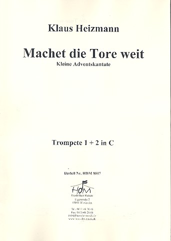Machet die Tore weit&nbsp;&nbsp;Trompete 1+2 in C&nbsp;&nbsp;