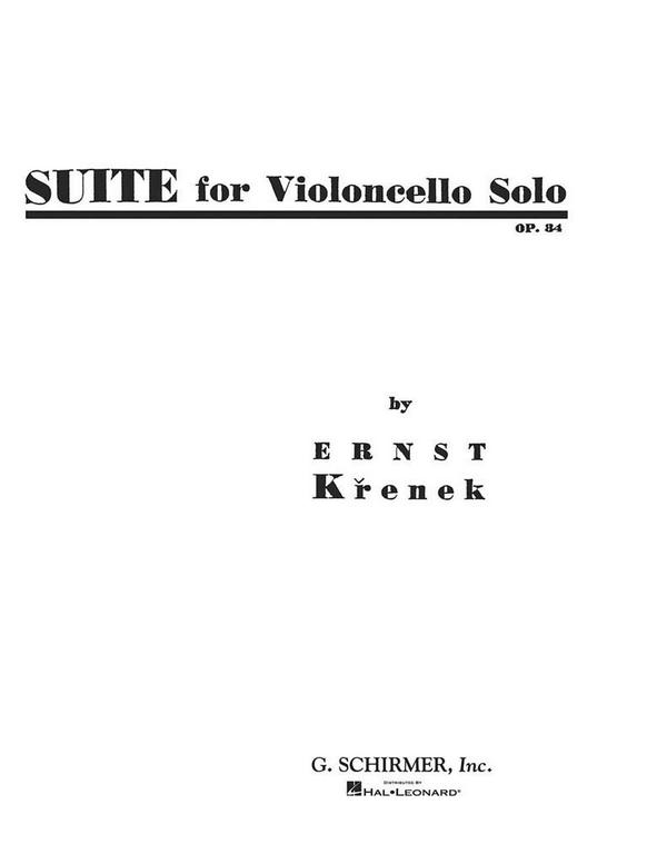 Suite op.84  for cello solo  