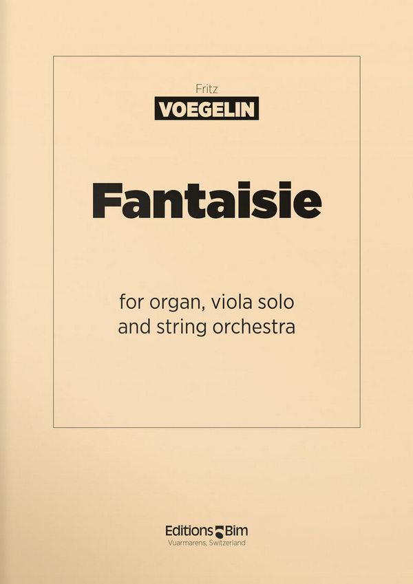 Fantasie für Viola, Orgel und Streichorchester&nbsp;&nbsp;Partitur&nbsp;&nbsp;