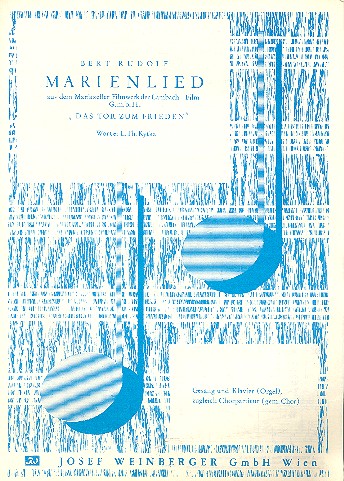 Marienlied für Gesang und Klavier&nbsp;&nbsp;(Orgel) (gem Chor ad lib)&nbsp;&nbsp;Partitur