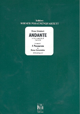 Andante aus dem Streichquartett op.29  für 4 Posaunen  Partitur und Stimmen
