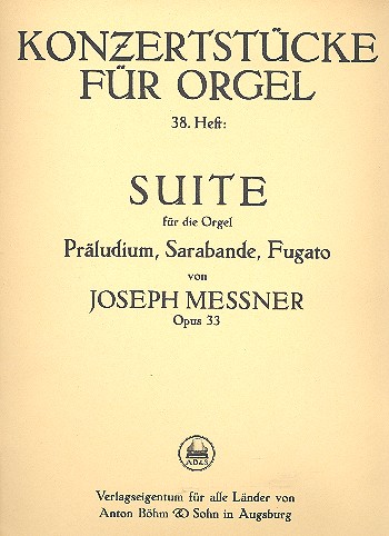 Suite op.33 &nbsp;&nbsp;für Orgel&nbsp;&nbsp;