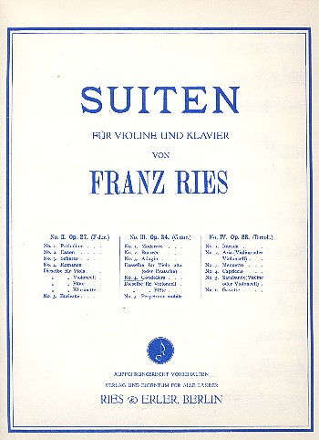 Gondoliera op. 34,4&nbsp;&nbsp;für Violine und Klavier&nbsp;&nbsp;