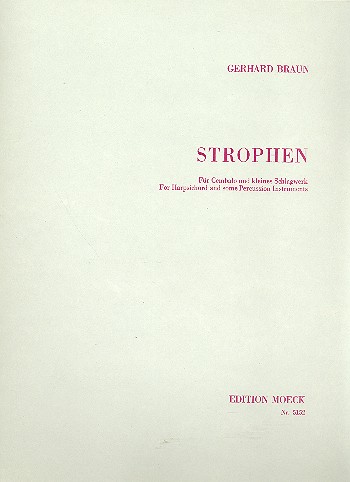 Strophen für kleines Schlagwerk und  Cembalo  Partitur