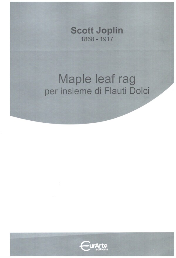 Maple Leaf Rag für 7 Blockflöten  (SSAATTB)  Partitur und Stimmen