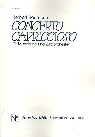 Concerto capriccioso für Mandoline  und Zupforchester  Kontrabass