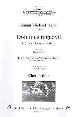 Dominus regnavit  für gem Chor, 2 Violinen, Violoncello und Orgel (2 Trompeten ad lib)  Chorpartitur