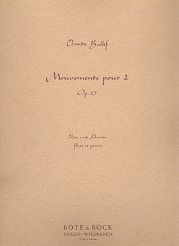 Mouvement pour 2 op.27  für Flöte und Klavier  