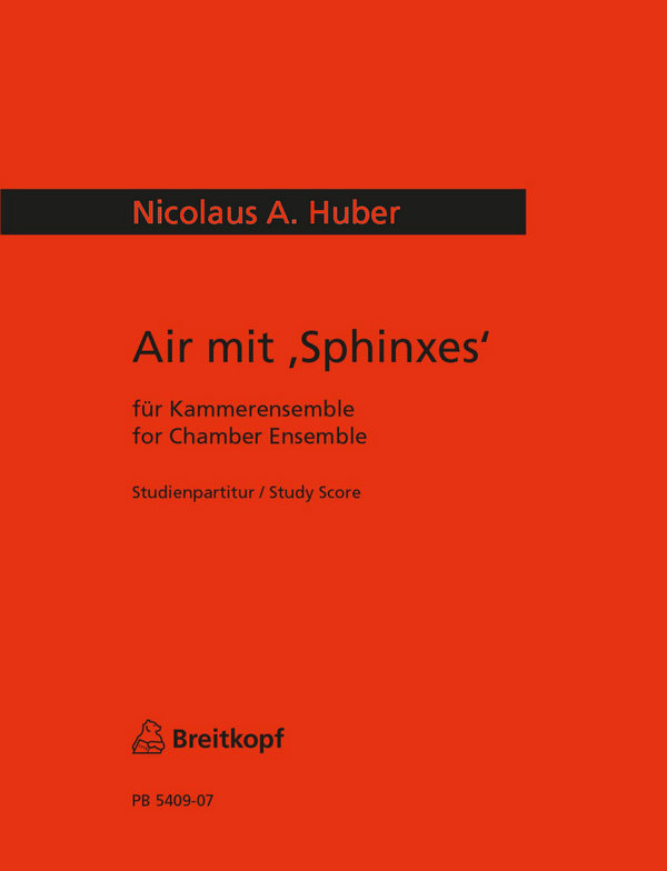Air mit Sphinxes  für Kammerensemble  Studienpartitur