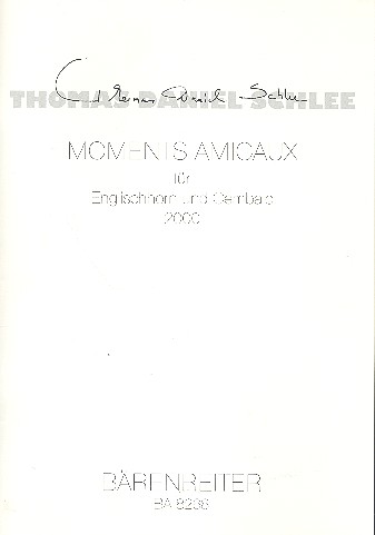 Moments Musicaux op.50 für Englischhorn  und Cembalo (2000)  