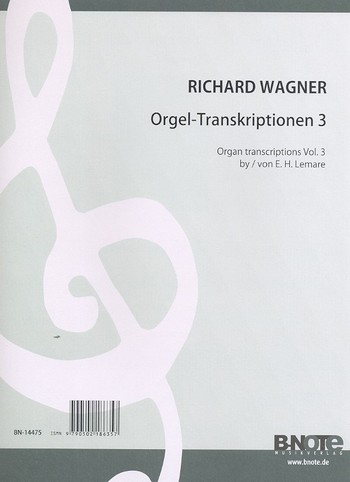 Transkriptionen Band 3&nbsp;&nbsp;für Orgel&nbsp;&nbsp;