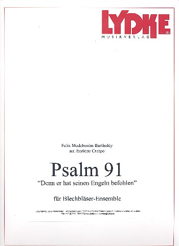 Psalm 91 für 4 Trompeten,  2 Hörner, 3 Posaunen und Tuba  Partitur und Stimmen