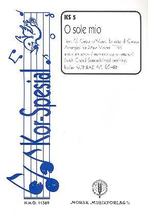 O sole mio  for male chours a cappella  score (it/norw)