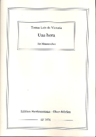 Una hora für Männerchor a cappella&nbsp;&nbsp;Partitur&nbsp;&nbsp;