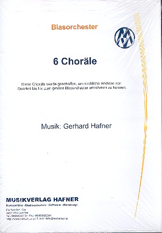 6 Choräle für Blasorchester  Partitur und Stimmen  