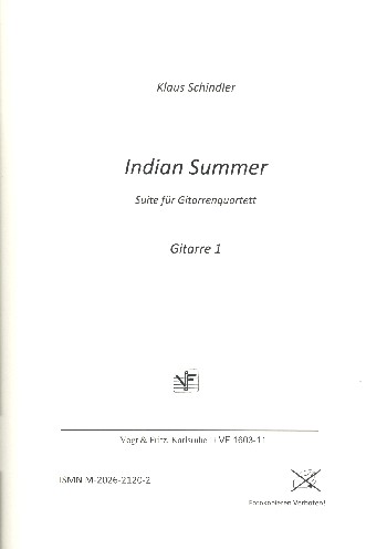 Indian Summer für 4 Gitarren, Bass  und Percussion  Gitarre 1