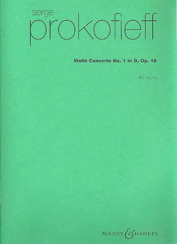 Violin Concerto 1 In D op. 19  für Violine und Orchester  Partitur