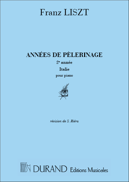 Années de pèlerinage vol.2 - Italie  pour piano  