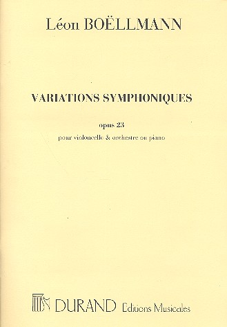 Variations symphoniques op.23&nbsp;&nbsp;pour violoncelle et poano (orchestre)&nbsp;&nbsp;