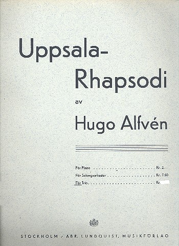 Uppsala Rhapsody for violin (clarinet in A),  cello and piano  parts
