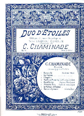 Duo d'étoiles op.71 pour soprano,  mezzo-soprano et piano  partition,  réprint
