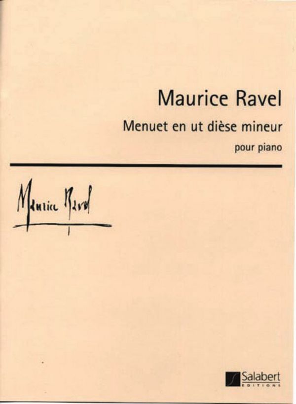 Menuet en ut dièse mineur &nbsp;&nbsp;pour piano&nbsp;&nbsp;