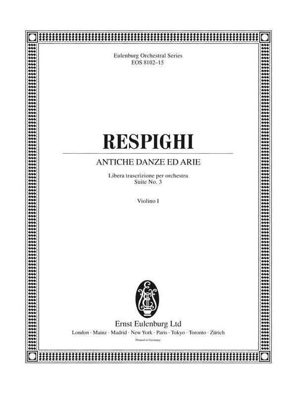 Antiche Danze ed Arie Nr.3  für Kammerorchester  Violine 1