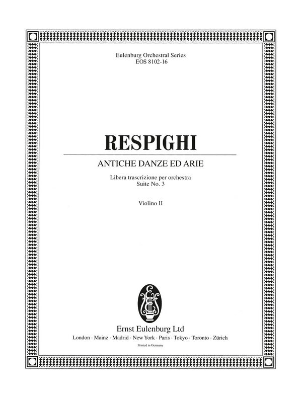 Antiche Danze ed Arie Nr.3  für Kammerorchester  Violine 2