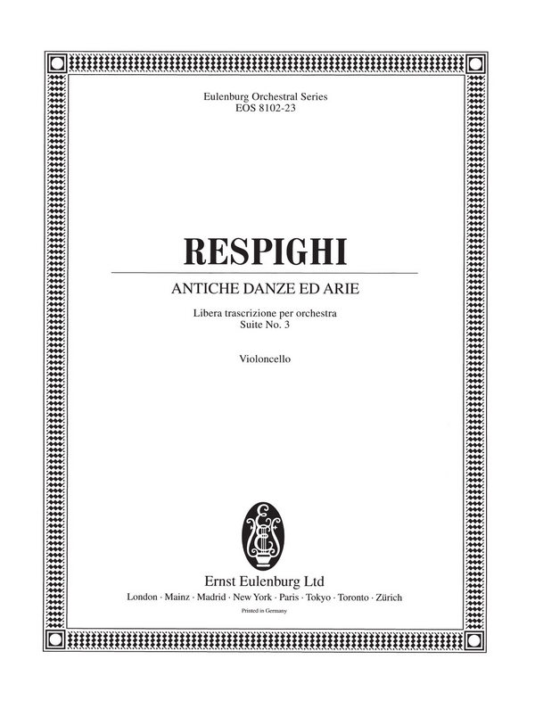 Antiche Danze ed Arie Nr.3  für Kammerorchester  Violoncello