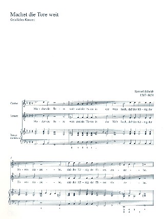Machet die Tore weit für Sopran, Tenor&nbsp;&nbsp;und Bc&nbsp;&nbsp;Partitur