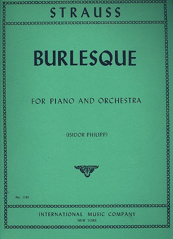 Burlesque&nbsp;&nbsp;for piano and orchestra&nbsp;&nbsp;piano reduction