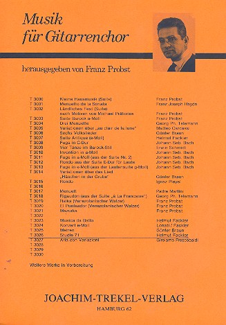 Studie 71 für 3 Gitarren  3 Spielpartituren  