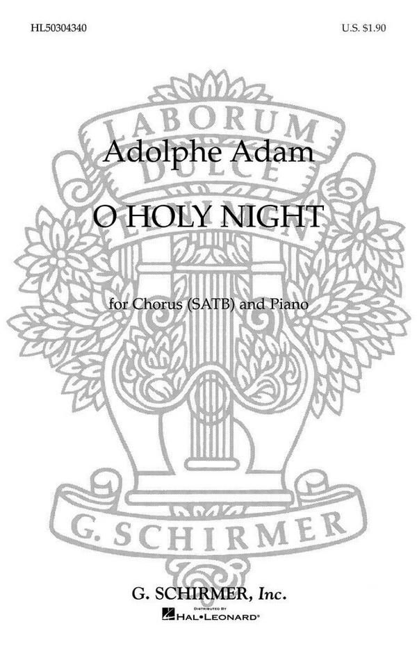 O holy Night for mixed choir and piano&nbsp;&nbsp;score&nbsp;&nbsp;