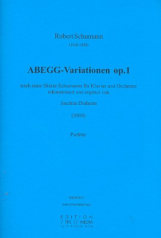 ABEGG-Variationen op.1 für Klavier  und Orchester  Partitur (2009)