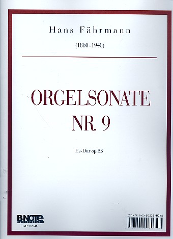 Sonate Es-Dur Nr.9 op.53  für Orgel  